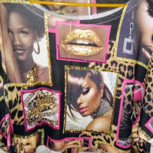 Tops - Long Sleeve Collage Blouse